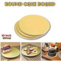 4Pcs - 10 Inches Golden Round Cake Board Circle Cardboard Base for Cake Decorating Supplies Party Cupcake Dessert Tray Cake Tools for Wedding Birthday Party. 