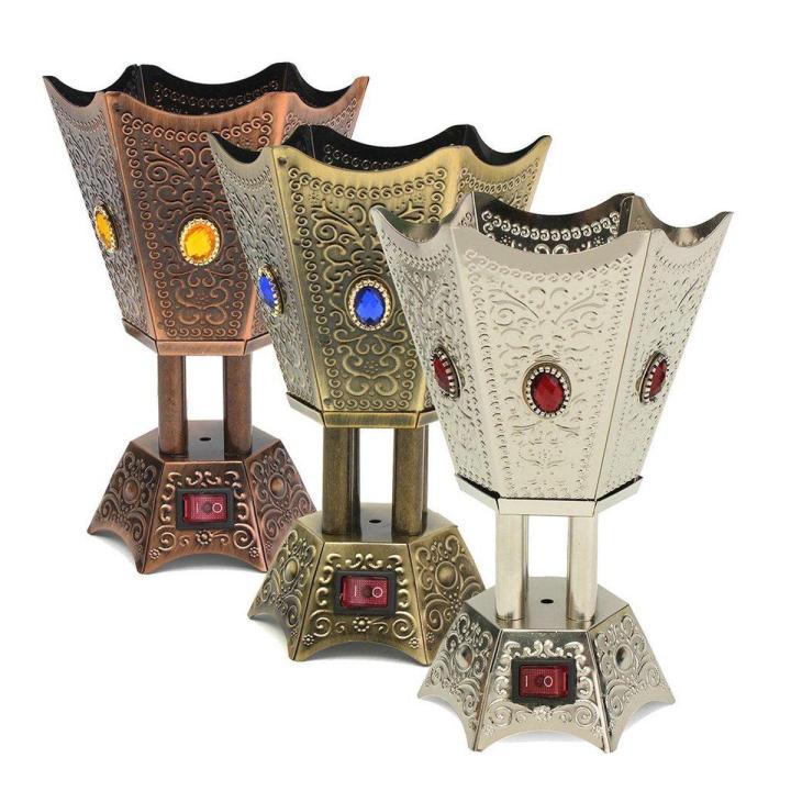 Bakhoor Burner Incense Bakhur Metal Electric Mabkhara Bukhoor Burners, Incense Bakhur silver