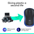 Logitech M185 Wireless Mouse (Blue) with USB Mini Receiver, Compatible with PC, Mac, Laptop. 
