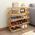 5-Tier Foldable Multi Layer Wodden Shoe Rack. 