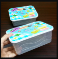 Pack of 3 Plastic food Storage Box container for kitchen Microwave proof STORAGE BOXES. 