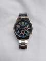 Elegant Men's Watch + Chain Combo Set Stainless Steel Luxury Wrist Watch plus Bracelet for Men. 