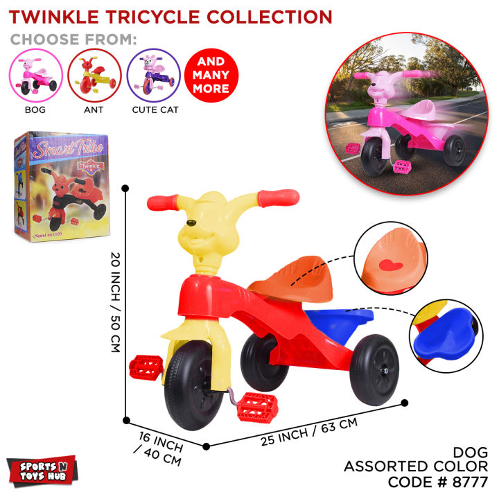 Kids Balance Tricycle With Flashing Lights Music For Kid Toddler - Main Image