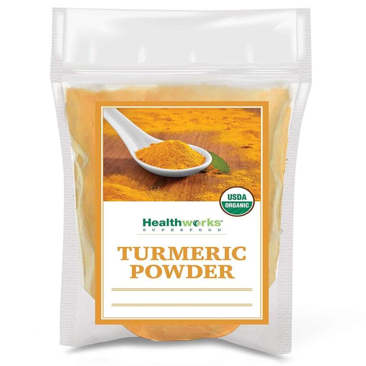 Healthworks Turmeric Powder (100 gram) | Ground Raw Organic | Curcumin & Antioxidants | Keto, Paleo, Vegan, Non-GMO | Anti-Inflammatory