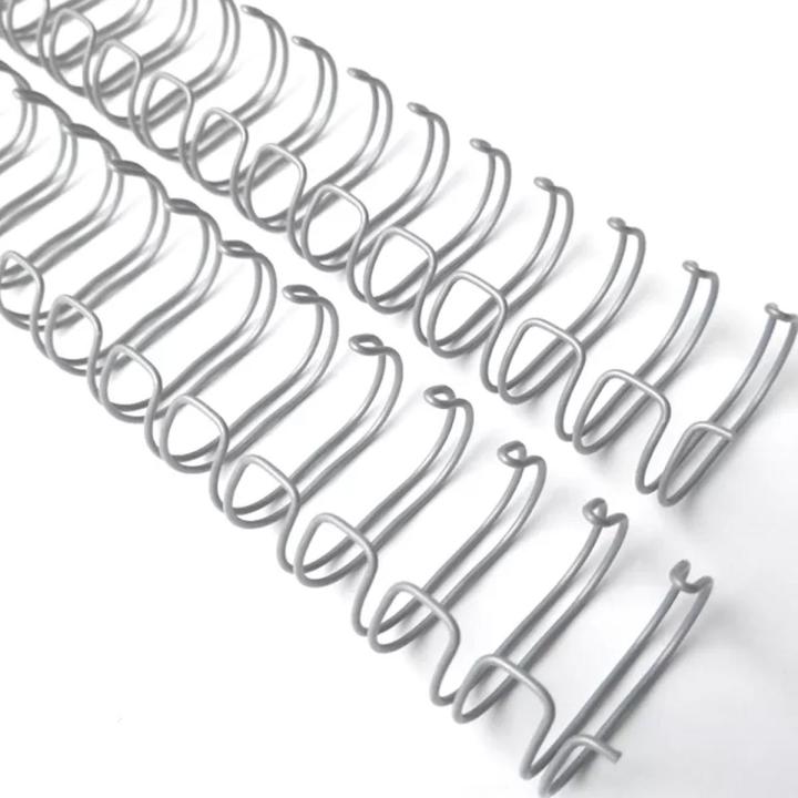 Box of 100 (pcs) Twin Loop Wire Binding (Ibiwire) A4 16mm Silver (115 Sheets) – 23 Loops, Durable and Professional Document Binding for A4 Papers