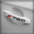 4 Pcs (Black) TRD Car Door Handle Stickers Decals Waterproof. Auto Styling Vinyl Sticker Decoration.. 