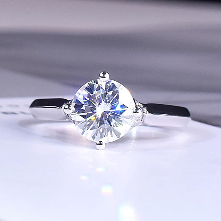Elegant%20Beautiful%20Trendy%20Zircon%20Six%20Claws%20Platinum%20Plated%20Copper%20Ring%20For%20Girls%20-%20Image%202
