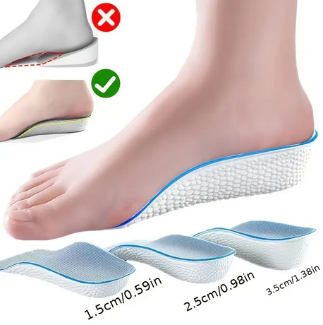 1.5/2.5/3.5 CM Height Increase Insoles for Men and Women Arch Support Orthopedic Insoles Sneakers Heel Lift