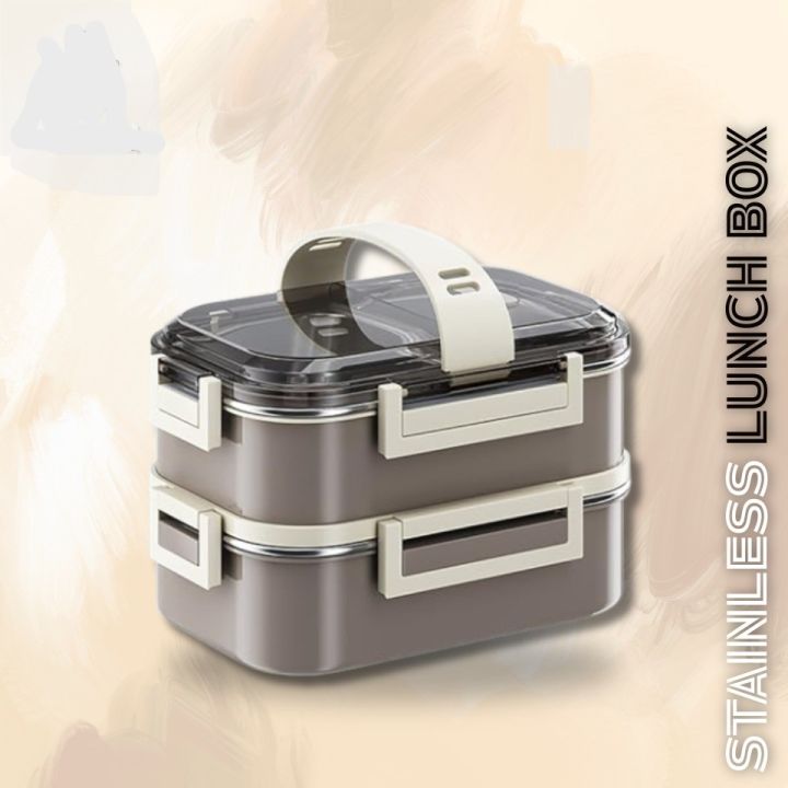 Double Layer Lunch Box For School - Leakproof Food Storage Container ...