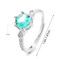 Open Ring Water Drop Ladies Artificial Gemstone Proposal Ring. 