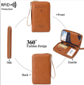Voyager Series – RFID Protected Passport Cover Holder & Travel Wallet | Premium Leather Passport & Card Wallet for Men & Women. 
