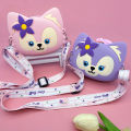 Diagonal Kids Silicone Bag Cartoon Fox Lena Belle Trend Girls Coin Purse Storage Mini Wallet Wholesale. 