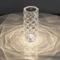 HOUZEE - Multicolor Modern Crystal Lamp: Operateable with both Touch Sensor & Remote, USB Rechargeable Fancy Decoration Table Lamp  For Home Decor and Gifts. 