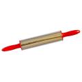 Stainless Steel Rolling Pin Dough Roller Smooth and Non Stick with Plastic Handle- Best Baking Tool. 