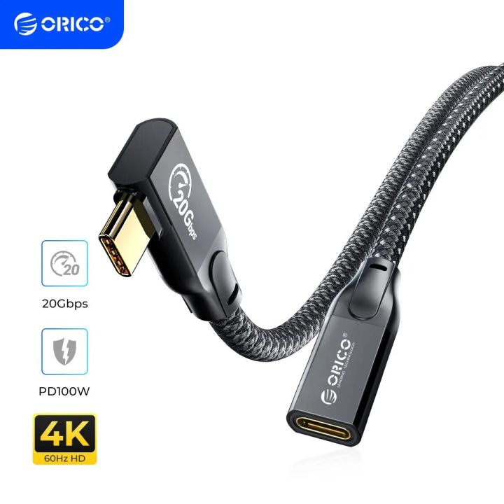 ORICO 20Gbps USB C Extension Cable Type C Extender Cord PD 100W for Xiaomi Switch Drives USB 3.2 to Extend Laptop Type-C Port