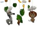 Baby Mobile for Crib Felt Toy for Ceiling Hanging Girls and Boys Zebra Lion. 