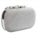 New 2024 Luxury Diamond Silver clutches wedding evening purse Bling Fashion Flower rhinestone clasp clutch bag purse. 
