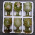 Hand craved Marble glass set. 
