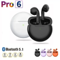 PRO6 Wireless Bluetooth Headset 5.3 Bluetooth Protocol Earplug Type Strong Endurance Gaming Competitive Headphones TWS Running. 