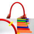 RAINBOW Building Straws and Connectors - STEM Blocks Construction Toys for Boys & Girls - 110 Pcs Straw Building Set - Engineering Connector Blocks for Kids. 