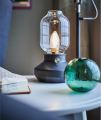 IKEA Tarnaby Glass Table Lamp, Electric, Side Lamp, Anthracite Cosy, Mood Light. 
