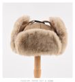 Bomber Hat Men Women Thick Warm Russian Ushanka Fur Hat Fashion Male Female Winter Hat Black Grey Earflap Ski Russian Cap. 