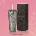Blackpink X Starbucks 2023 Doodle Pink Black Tumbler Durian Cup Sippy Cup 710ml 24oz. 