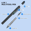 Multitool Pen Cool Gadgets, Novelty Pen with Stylus, Level, Rulers, Screwdrivers, Birthday Gifts for Dad Husband Yellow. 