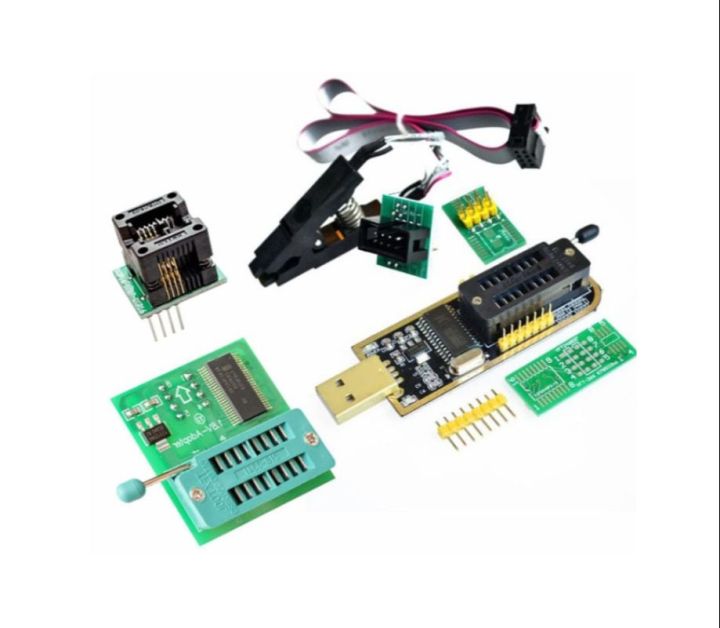 CH341A USB PROGRAMMER + SOP8 TEST CLIP + 1.8V BIOS DIP8 CONVERTER