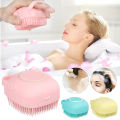 New Universal Baby Shower Brush Silicon liquid bath body brush soap dispenser baby cleaning brush silicon bath scrubber body wash pet bath sponge shower srubber body brush Shampoo Massage Shower Brush Loofahs Rubber Shower Tools with Shampoo Storage Case. 
