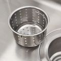 Kitchen Sink Waist Drainer Assembly, Single Double Sink Drain with Overflow Pipe 1/2 Inch Strainer Kit Removable Strainer Basket Sink Stopper Sealing Lid, Stainless Steel Sink Drain Hole Kitchen Sink Drainer Wire Drain Filter Sewer bucket coupling SS 304. 