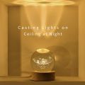 Solar System 3D Crystal Ball Night Light with Stand, Galaxy Glass Sphere Lamp, Laser Etched Crystal Paperweight Decorative Balls Gifts. 