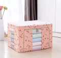 Foldable Clothing Box Oxford Cloth Steel Frame Big Capacity Clothing Home Storage Box 72 Ltr. 