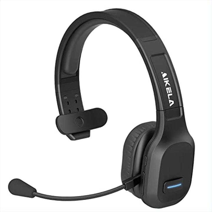 AIKELA M100C Calling Bluetooth Headset, Wireless earphone with Mute Microphone, Hifi Sound, 30hrs Talktime PC Headset for Teams, Hands-Free Comfort Phone Headset for Car/Home Office/Online Conference/Call Center/Business