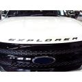 Letters ABS Front Hood Emblem Explorer Sport Hood Letters Stickers for Ford Explorer 2011-2020( Matte Black). 