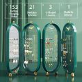 Foldable Earring Holder Jewelry Organizer Box with Mirror, 4-Layer Dustproof Earring Necklace Display Stand Jewelry Box with 153 Holes for Women and Girls, Gifts for. 
