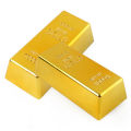 Fake Gold Bar Plastic Golden Paperweight Home Decor Bullion Bar Simulation. 