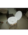 Commode Chair Non Rustable Full fiber - Quince washroom commode toilet chair. 