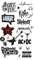 Rock Band Stickers Pack | Metal Logo Stickers | Laptop, Guitar, Phone & Skateboard Waterproof Stickers. 