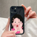 TA for Infinix Hot 40 Hot 40 Pro Back Cover Soft Square Ladder Beautiful Pink Girl Pattern Cases Silicone Camera Protection Phone Case. 