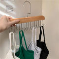 8 Hooks Adjustable Closet Hangers, Wooden Hangers for Belt Hanger for Tie Lingerie Belt Scarf Tie Storage Racks Foldable Hooks Wood Hanger Wardrobe Organizers for Men Women. 