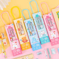 Pencil Sharpener Exquisite Cartoon Rabbit Pattern Ruler Eraser Stationery. 