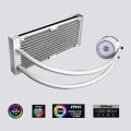 ID-COOLING AURAFLOW X 240 SNOW EDITION  CPU Water Cooler RGB CPU Liquid Cooler 240mm AIO Cooler MB Sync 12V 4PIN Connector 2X120mm RGB Fan, Intel 1700/115X/1200/2066, AMD AM4/AM5. 