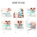 Soap Bar Box Soap Dispenser with Rubber Roller Foaming Soap Saver with Drain Holes and Spring Travel Soap Holder Multifunctional Soap Dish for Home Bathroom Kitchen Countertop Blue. 