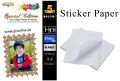 Combo Pack of 10 Sheets Sticker Paper A4 Glossy Photo for Inkjet Printer. 