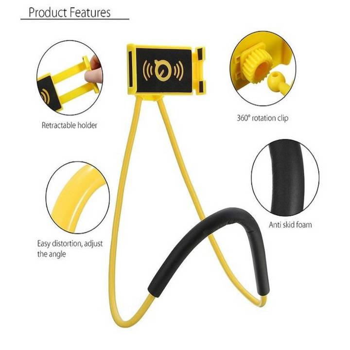 Lazy Bracket Universal 360 Degree Rotation Flexible Phone Selfie Holder Snake-Like Neck Bed Mount Anti-Skid For Iphone Android