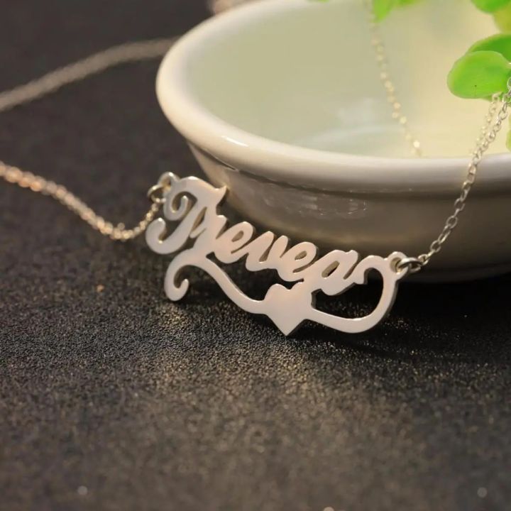 TJL Customized Jewelry Cursive Motifs Name Necklace For Girls