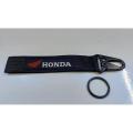 Strap Key Chain Honda Black Metal hook key chain with black key ring. 