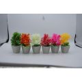 Pack of 6 Mini Plant Artificial Decoration Piece with pot Best for home & Office Decoration purpose. 