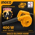 INGCO Electric Blower 400W 2 in 1 Home Aspirator Blower + Vacuum Cleaner - 400W AB4018. 